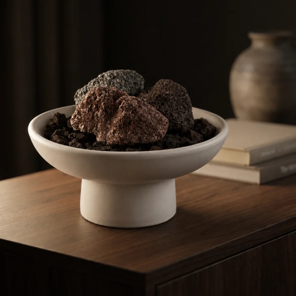 Lava Stone Diffuser Lunera cu rocă vulcanică naturală și ulei parfumat