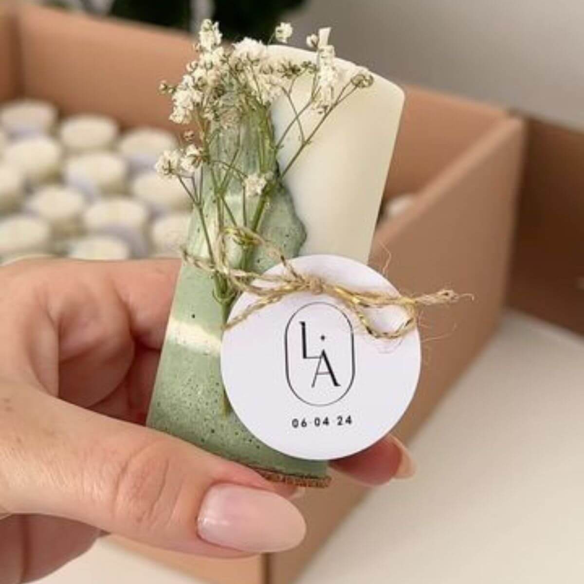 Lumânare Parfumată în Recipient Ciment Artistic - Parfum la Alegere | Lunera