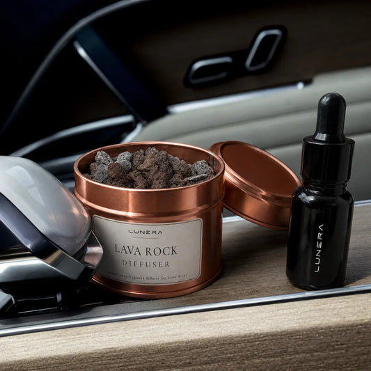 Parfum auto premium Lunera cu cutie metalică rose-gold