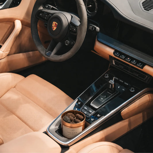 Parfum auto premium Lunera cu cutie metalică rose-gold