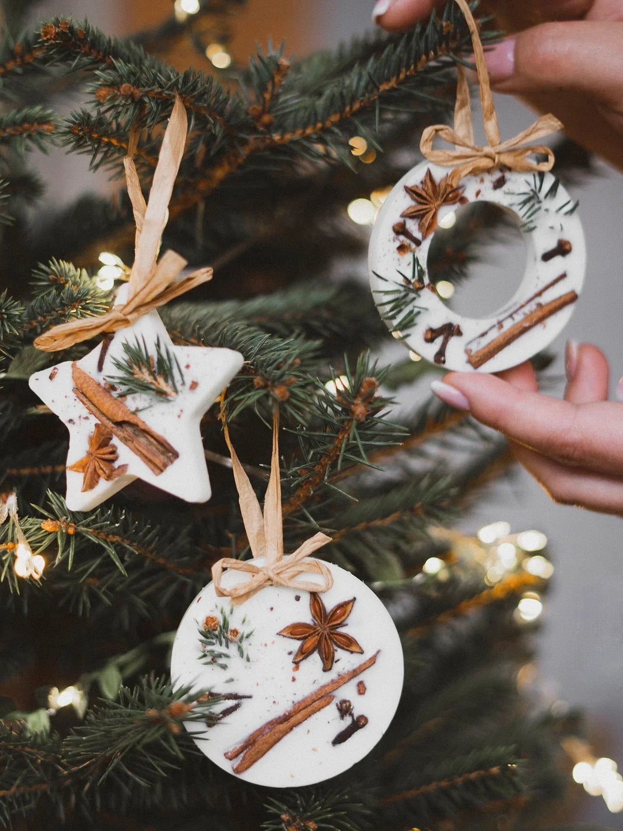 Set de 3 odorizante dulap din ceara de soia forme festive pentru craciun, arome de iarna