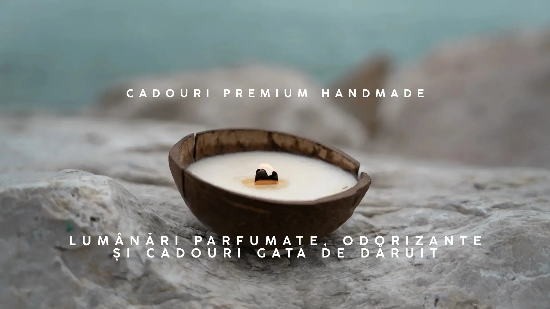 Lumânare parfumată Lunera din ceară de soia, în decor premium