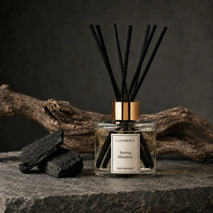 Difuzor parfum Lunera Spring Meadow cu sticlă transparentă și dop auriu