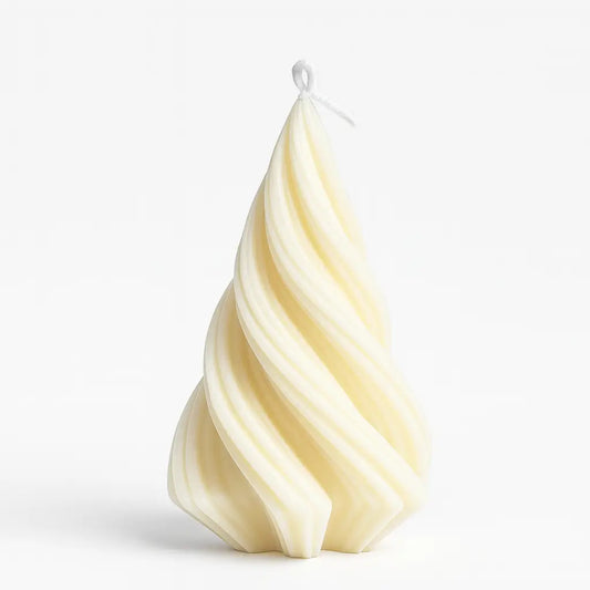 Lumânare Brad răsucit din ceară de soia, 8 cm