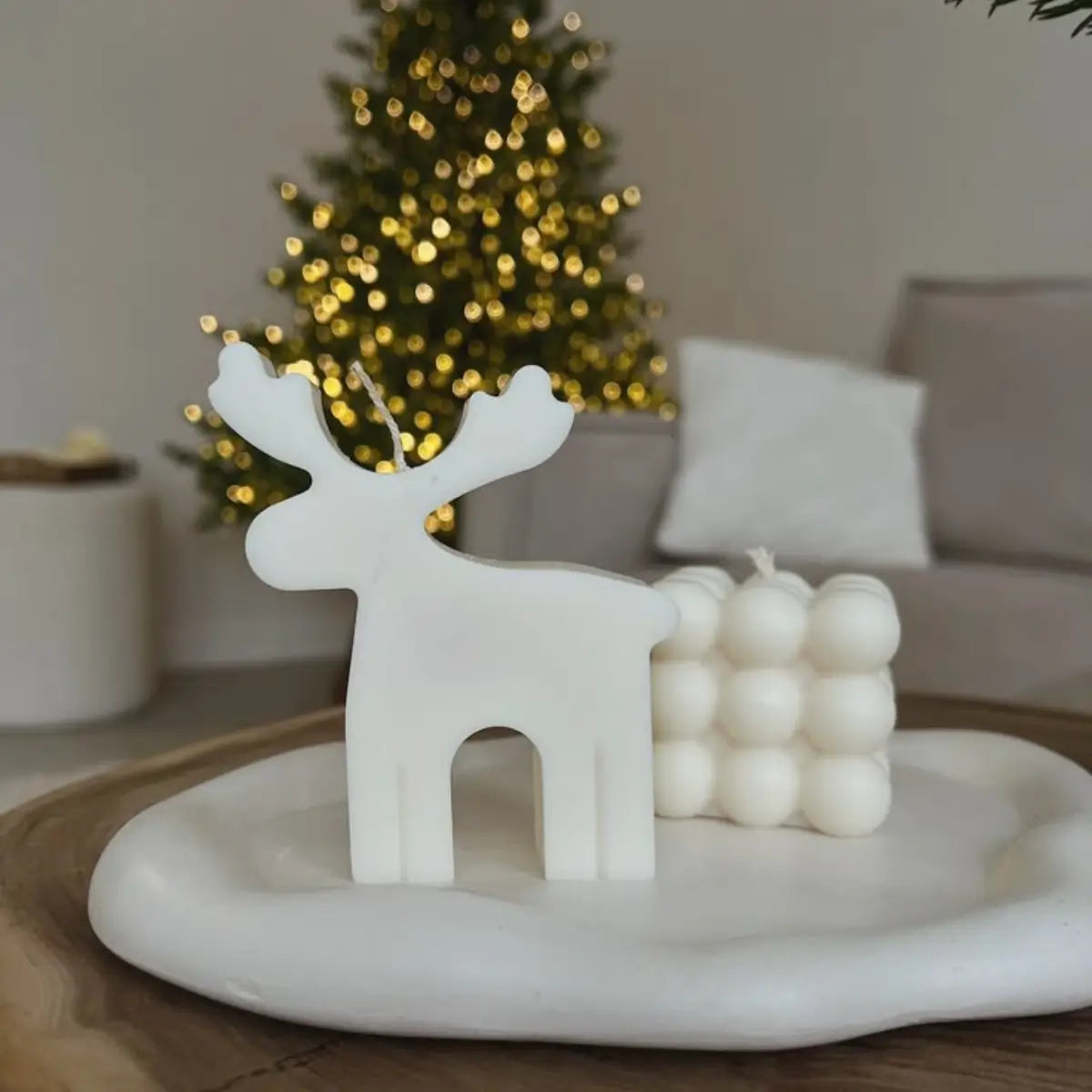 Lumânare Ren/cerb, handmade, 11 cm