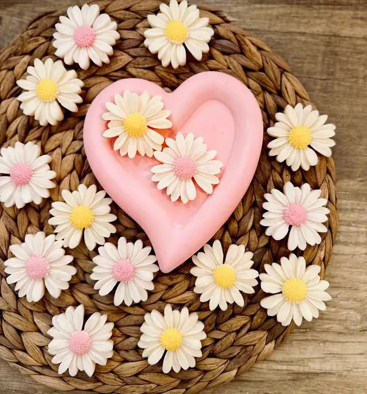 Mărțișor parfumat Margaretă din ceară de soia