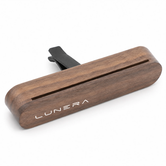 Odorizant auto din lemn Lunera cu clemă pentru ventilație