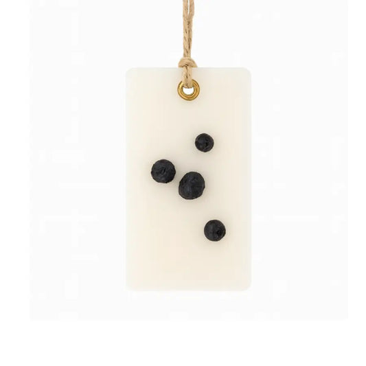 Odorizant dulap din ceară de soia Afine & Vanilie – wax sachet 25 g, decor cu afine deshidratate