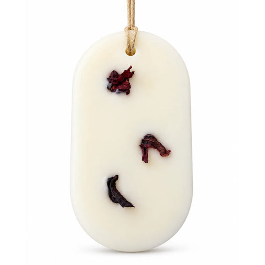 Odorizant de dulap din ceară de soia Velvet plum, decor cu plante uscate
