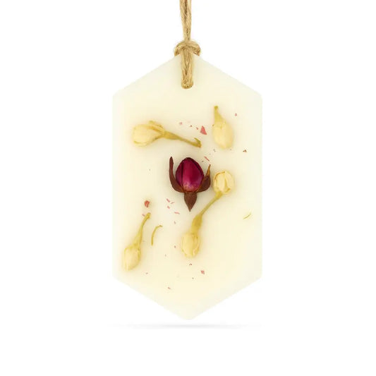 Odorizant de dulap din ceară de soia – Trandafir & Vanilie, 25 g – Lunera (fundal alb)