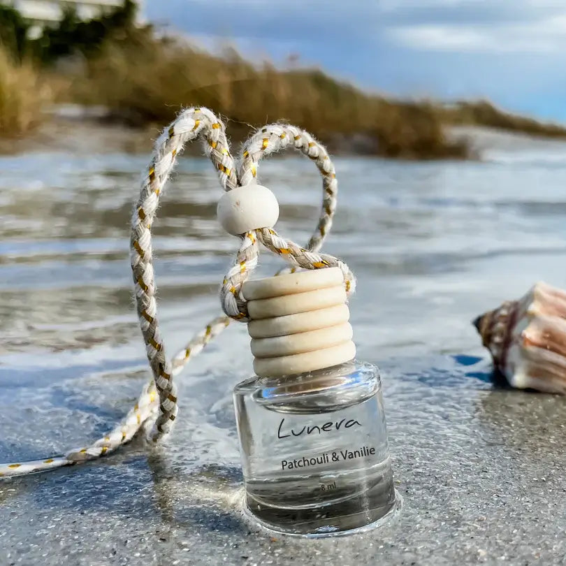 Odorizant mașină floral patchouli misterios sticlă cu capac lemn