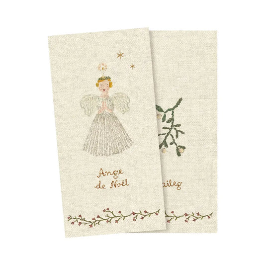 Șervețele Crăciun Maileg Angel de Noël, alb, Small – set 20