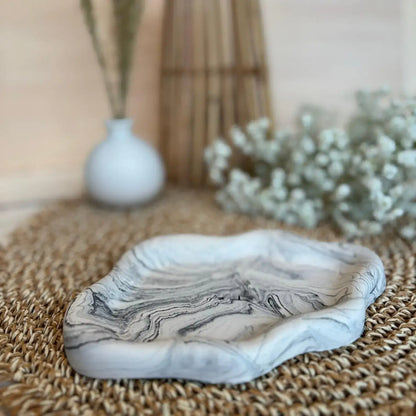 Tavă nor marmorată gri, ceramică jesmonite